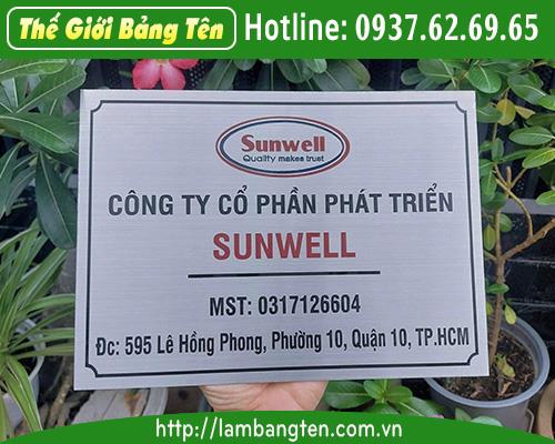 BIỂN TY CÔNG TY INOX