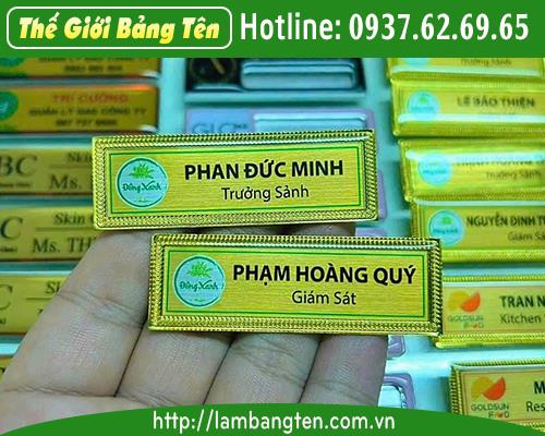 BẢNG TÊN ĐEO ÁO XI VÀNG